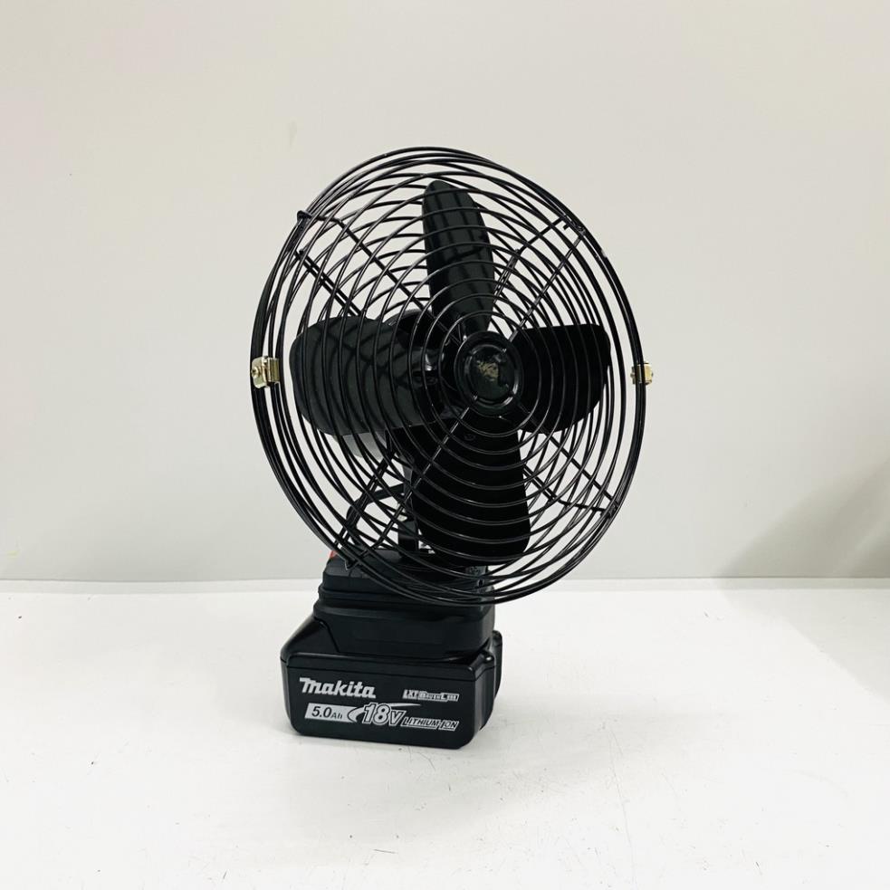 Thân Quạt Chạy Pin Makitaa 8 Inch Cánh Sắt 21cm Lồng Thép Mạ, Dùng Chung Pin Chân Pin Thông Dụng Maakita 14,4v - 21v