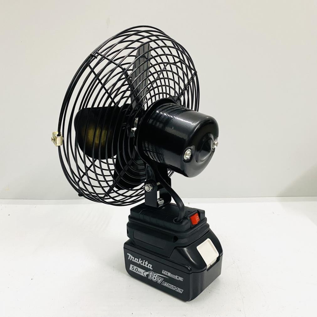 Thân Quạt Chạy Pin Makitaa 8 Inch Cánh Sắt 21cm Lồng Thép Mạ, Dùng Chung Pin Chân Pin Thông Dụng Maakita 14,4v - 21v