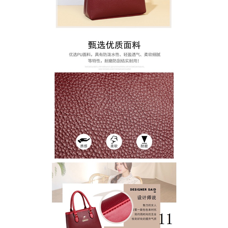 Túi Xách Da Mềm Phong Cách Hàn Quốc Thời Trang 2022 Cho Phụ Nữ Trung Niên