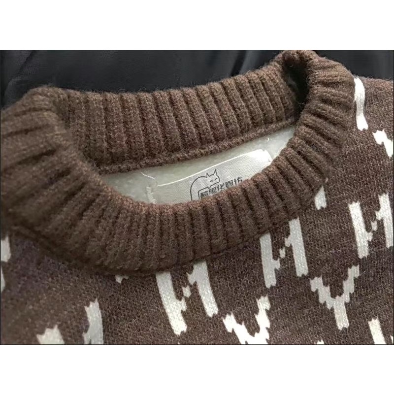 Áo len NY có lót bông cực ấm cho bé