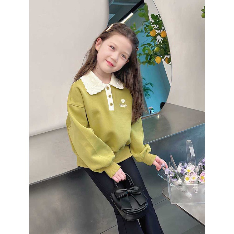 Áo Sweater Tay Dài Phong Cách Hàn Quốc Thời Trang Mùa Thu Mới 2023 Dành Cho Bé Gái