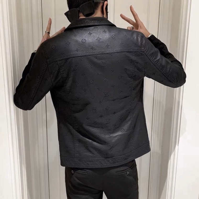 Áo da nam LINHGAU, Áo khoác da nam lót gió Da dê cao cấp sỉ ib .