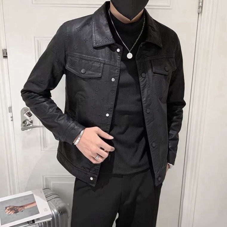 Áo da nam LINHGAU, Áo khoác da nam lót gió Da dê cao cấp sỉ ib .