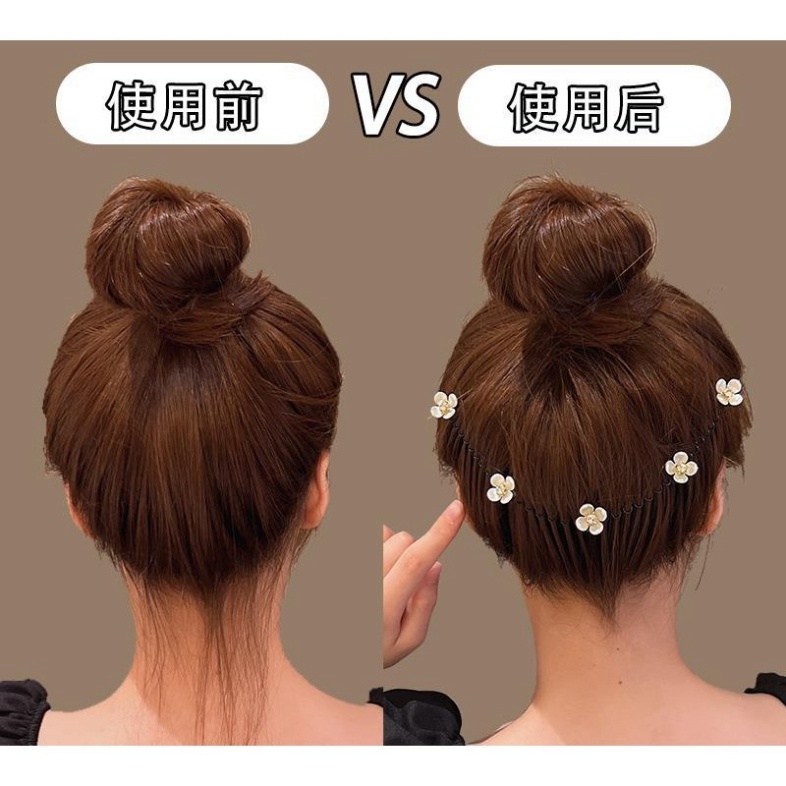 Xược Cài Tóc Hoa Trà Đính Đá Ngọc Trai🍀FREESHIP🍀Cài Tóc Gãy Cho Nữ - Lược cài tóc dạng kéo đính hình dễ thương