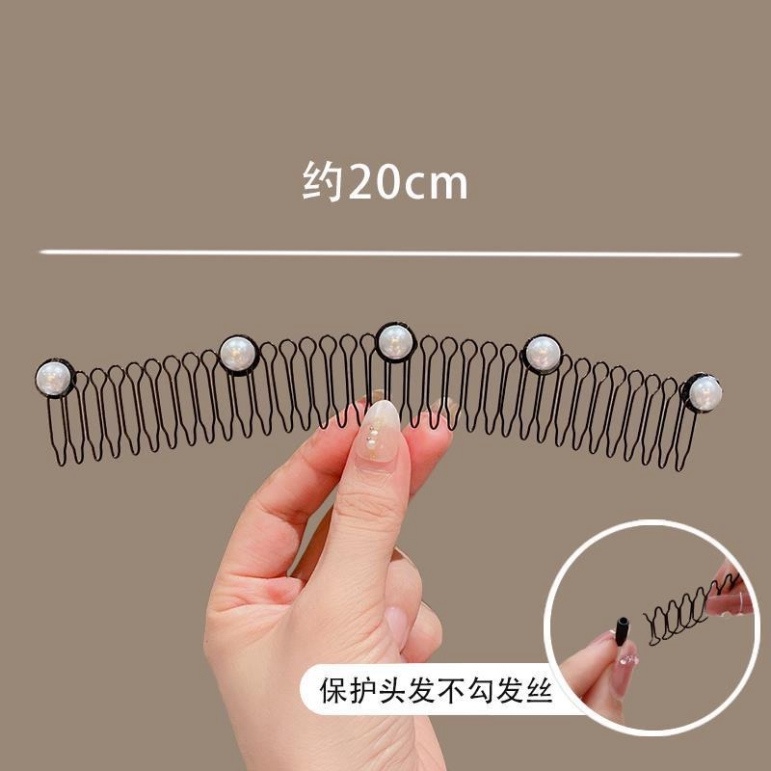 Xược Cài Tóc Hoa Trà Đính Đá Ngọc Trai🍀FREESHIP🍀Cài Tóc Gãy Cho Nữ - Lược cài tóc dạng kéo đính hình dễ thương