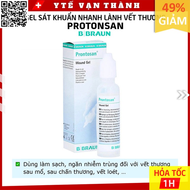 ✅ Gel Sát Khuẩn Nhanh Lành Vết Thương B.Braun PRONTOSAN WOUND GEL 30ml | Protosan -VT0577