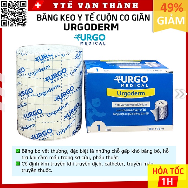 ✅ Băng Keo Y Tế Cuộn Co Giãn Urgo Urgoderm -VT0156
