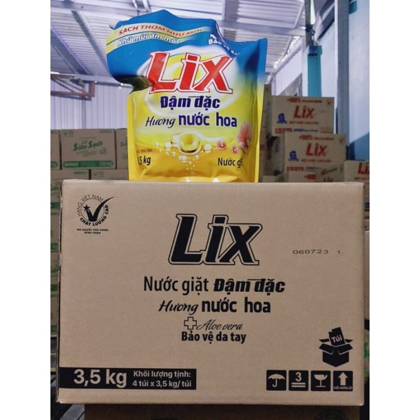 Túi nước giặt Lix đậm đặc hương nước hoa 3.5kg - Tẩy sạch vết bẩn cực mạnh