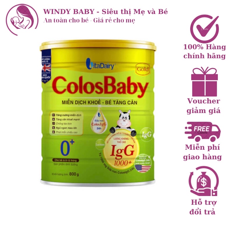 Sữa bột Colosbaby Gold 0-12 tháng 400g 800g - Tăng cân và Miễn dịch khoẻ