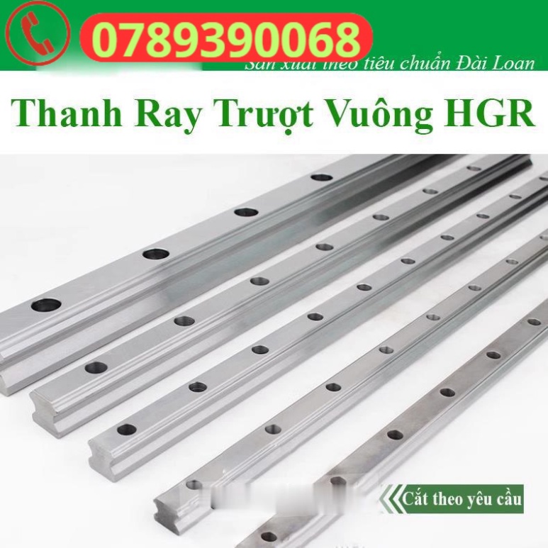 Thanh Ray Trượt Vuông HGR 15 20 25 Tiêu Chuẩn Hiwin Giá Rẻ Chất Lượng Cao