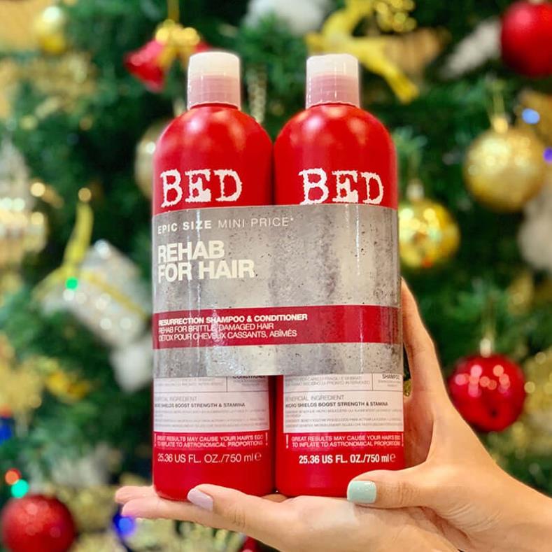 Tigi - Cặp Dầu Gội Xả Tigi 750ml - TIgi Đỏ Bed Head Phục Hồi Cấp Độ 3