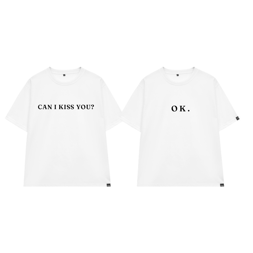 Áo thun cặp đôi SMALL THINGS chất liệu cotton tay lỡ phom rộng OK