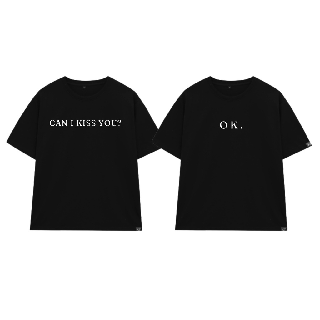 Áo thun cặp đôi SMALL THINGS chất liệu cotton tay lỡ phom rộng OK