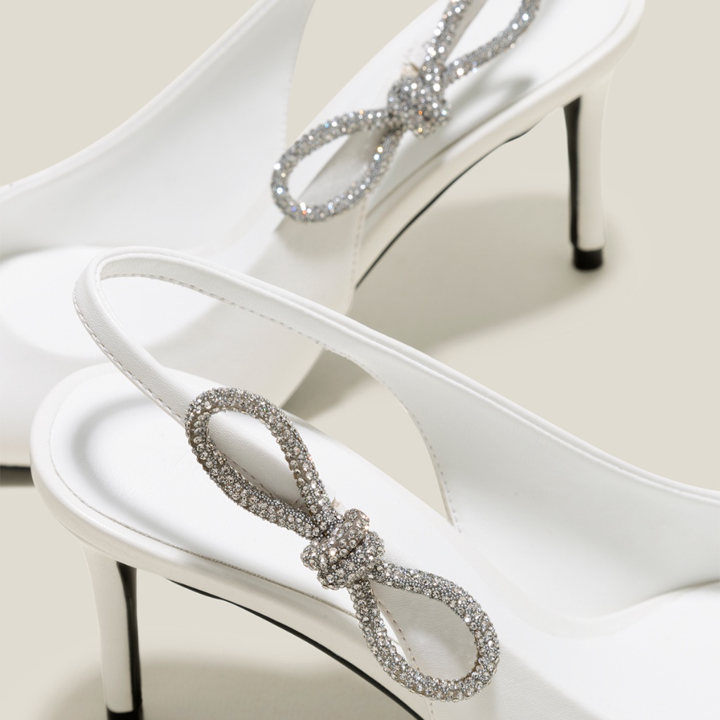 Vascara Giày Slingback Mũi Nhọn Nhấn Nơ - BMN 0596