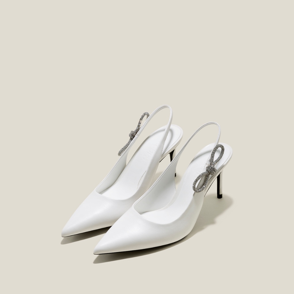 Vascara Giày Slingback Mũi Nhọn Nhấn Nơ - BMN 0596