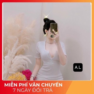 ✔ Đầm Body Len Xốp Cổ V
