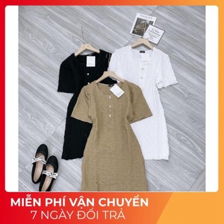 ✔ Đầm Body Len Xốp Cổ V