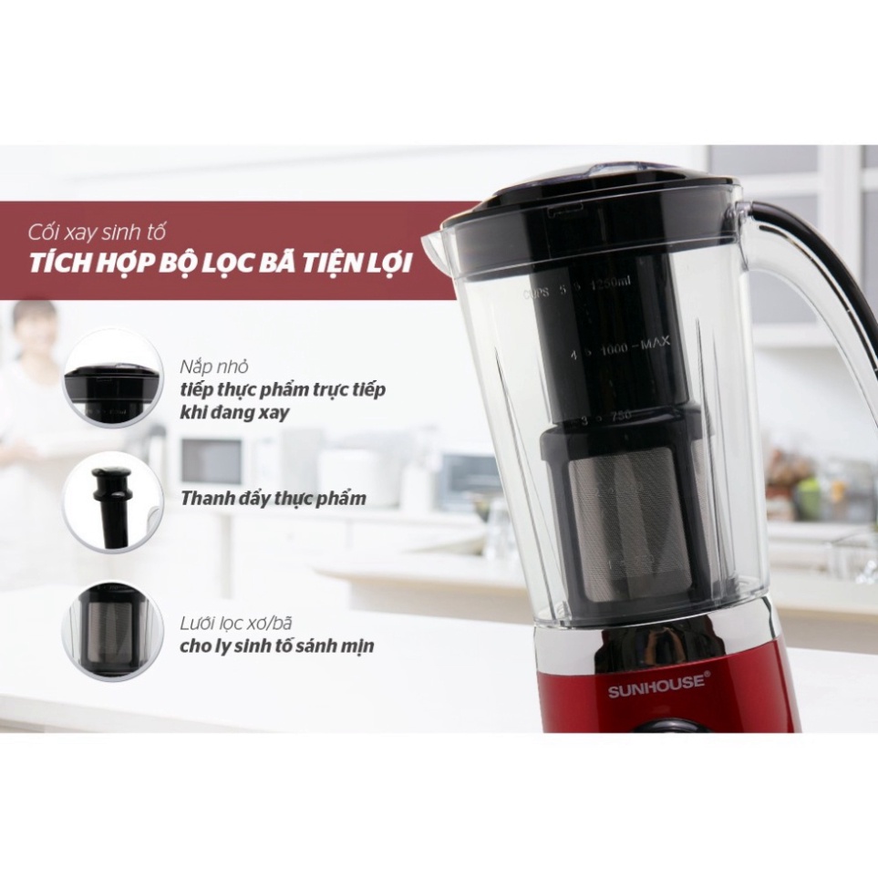 Máy xay sinh tố nước ép đa năng SUNHOUSE SHD5323 - BH 12 tháng chính hãng