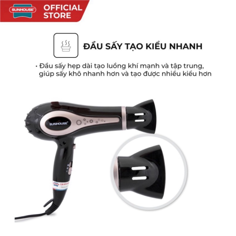 Máy sấy tóc SUNHOUSE SHD2317 năng suất lớn 1800W Bảo hành cả nước 12 tháng