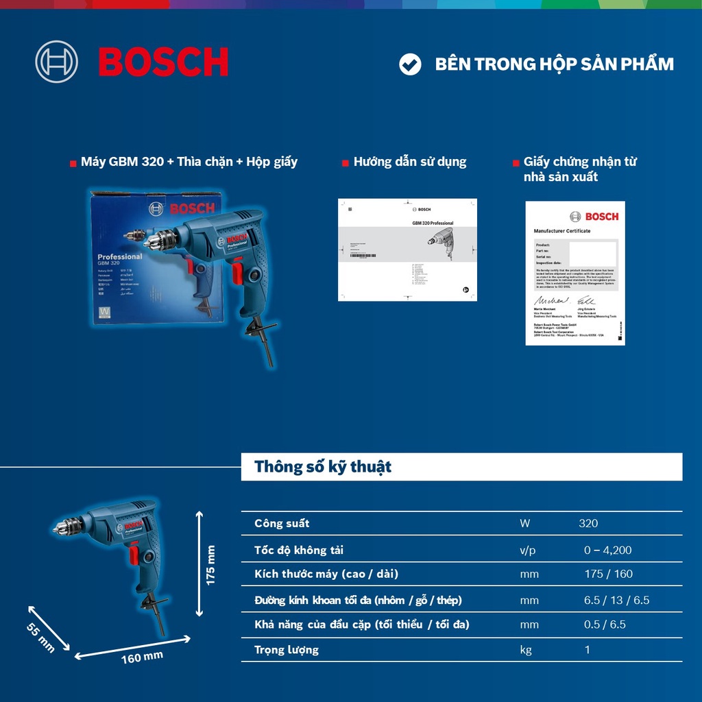 Máy khoan Bosch GBM 320