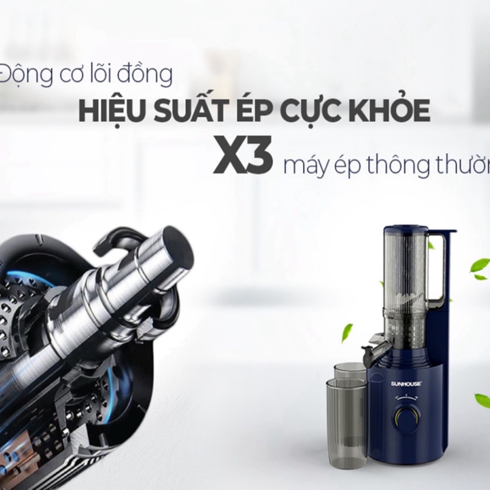 Máy ép chậm Sunhouse SHD5512 năng suất lớn 250W