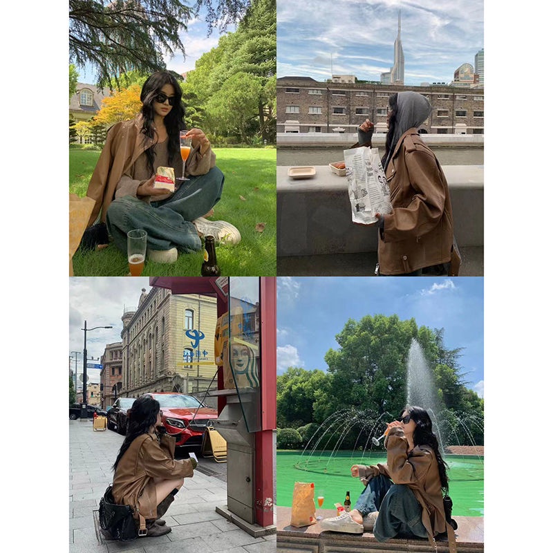 Áo Khoác Dáng Rộng Phong Cách Hàn Quốc Thời Trang Xuân Thu 2023 Cho Nữ