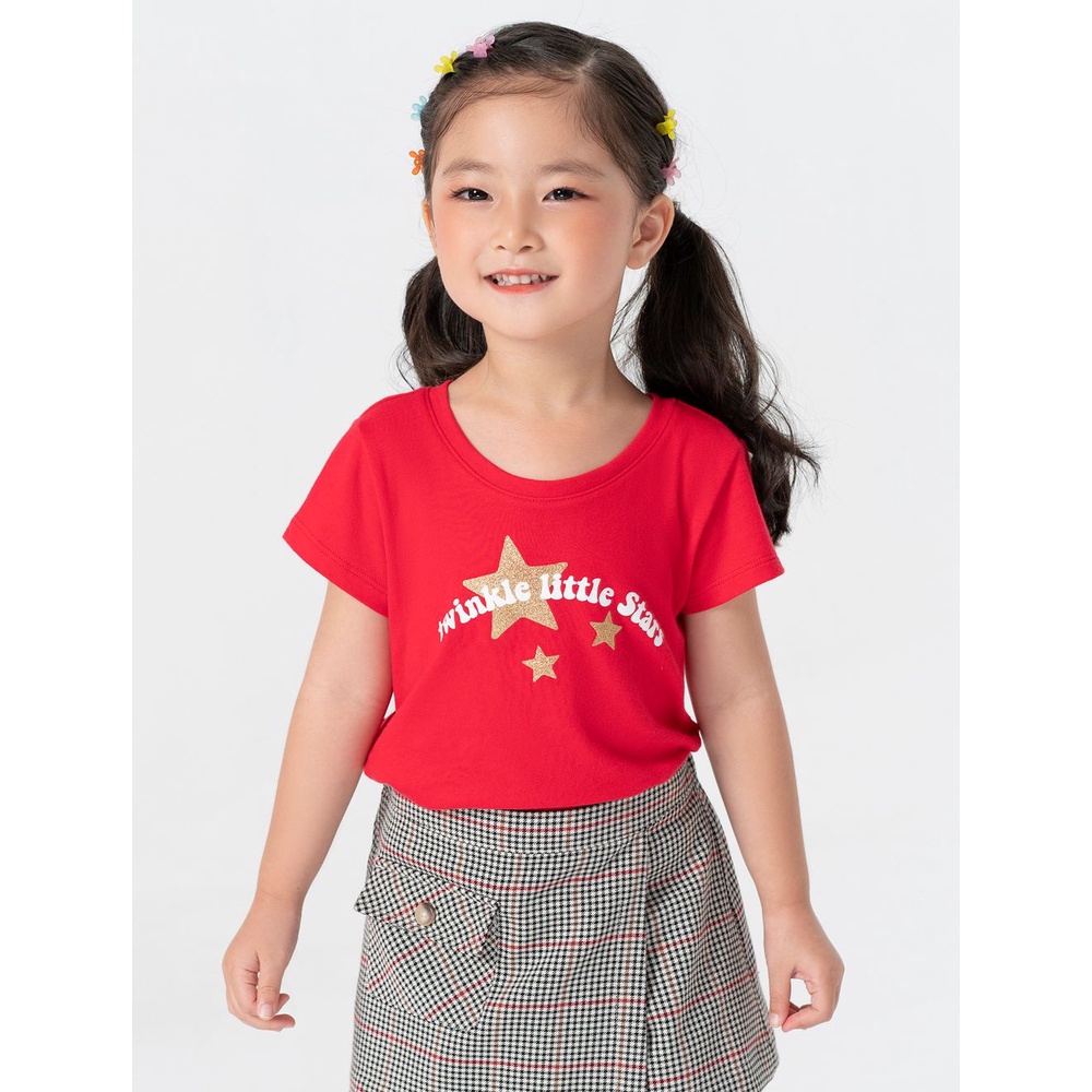 Áo phông bé gái CANIFA chất liệu 100% cotton 1TS22S009