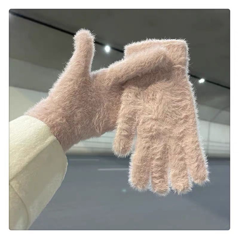 Găng Tay Giả Lông Thỏ Giữ Ấm Mùa Đông Bảo Vệ Ngón Tay Dễ Thương Dành Cho Nữ Sinh Mẫu 2023