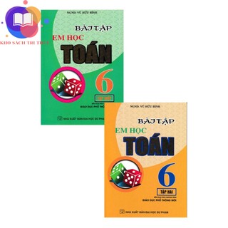 Sách - combo bài tập em học toán lớp 6 - tập 1+2