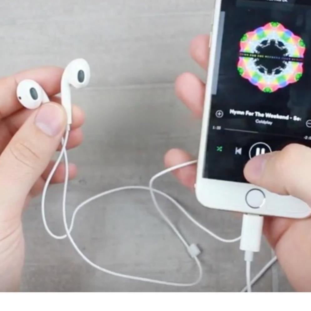 Tai nghe có dây cho 6/7/8/X/X.s/11/12/13/14 màu trắng, CHÍNH HÃNG KHÔNG CẦN BLUETOOTH, jack 3.5mm/ dẹt lighting