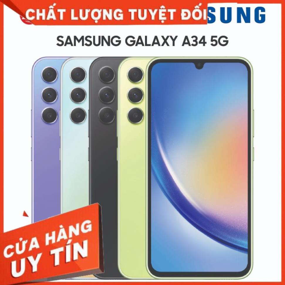 Điện Thoại Samsung A34 5G 8GB/128GB - Hàng Chính Hãng - BH 12 tháng