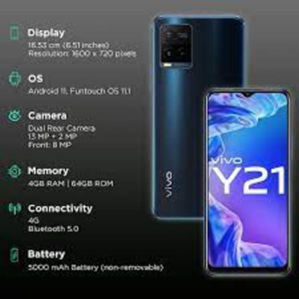 điện thoại Vivo Y21 2sim ram 8G/256G Chính Hãng, Cấu hình Cao, Cày Game đỉnh, Bảo hành 12 tháng - TC 01