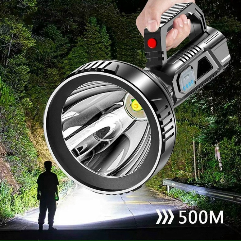 Đèn pin cầm tay siêu sáng chiếu xa 500m chống nước tuyệt đối