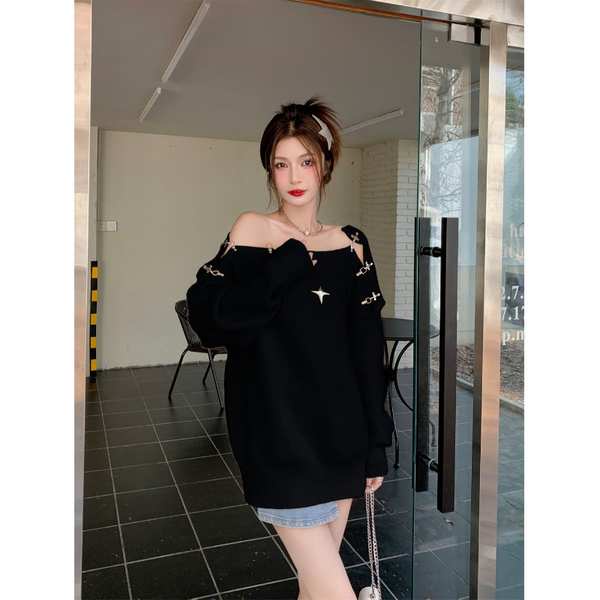Áo sweater Tay Dài Dáng Rộng Thời Trang Thu Đông 2023 Cho Nữ