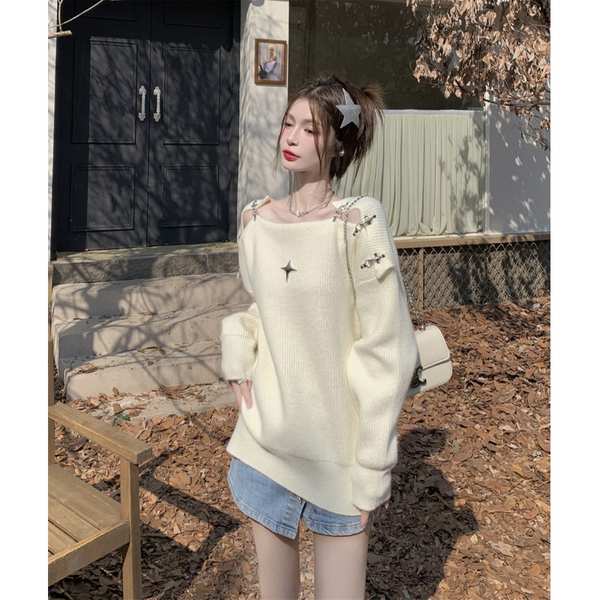 Áo sweater Tay Dài Dáng Rộng Thời Trang Thu Đông 2023 Cho Nữ