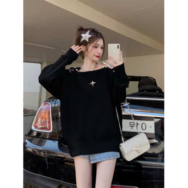 Áo sweater Tay Dài Dáng Rộng Thời Trang Thu Đông 2023 Cho Nữ