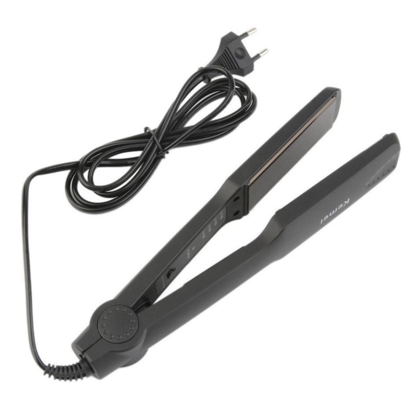 Máy duỗi tóc mini KEMEI chính hãng - Máy uốn tóc làm tạo kiểu ép,là thẳng uốn cụp xoăn lọn đa năng 4 mức nhiệt