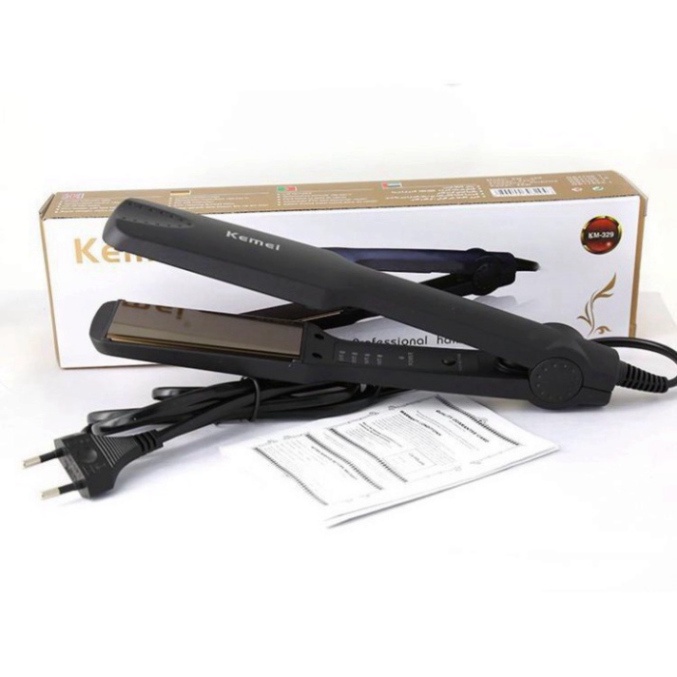 Máy duỗi tóc mini KEMEI chính hãng - Máy uốn tóc làm tạo kiểu ép,là thẳng uốn cụp xoăn lọn đa năng 4 mức nhiệt