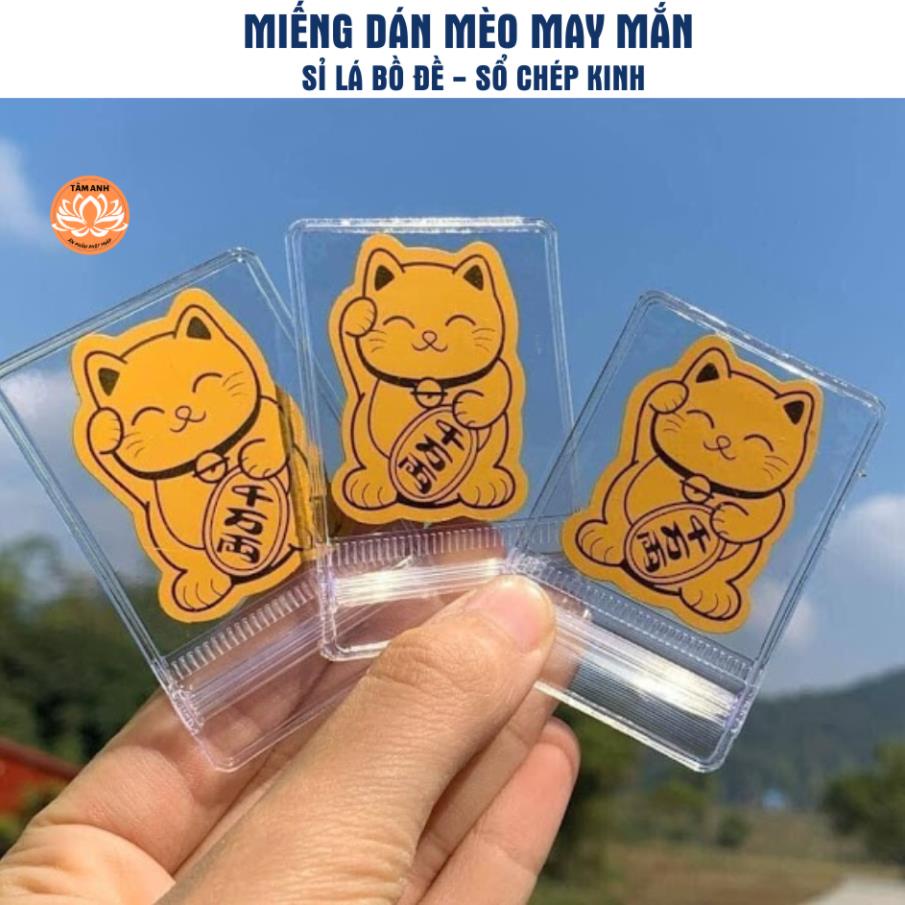 Miếng dán mèo thần tài trang trí ví, ốp điện thoại