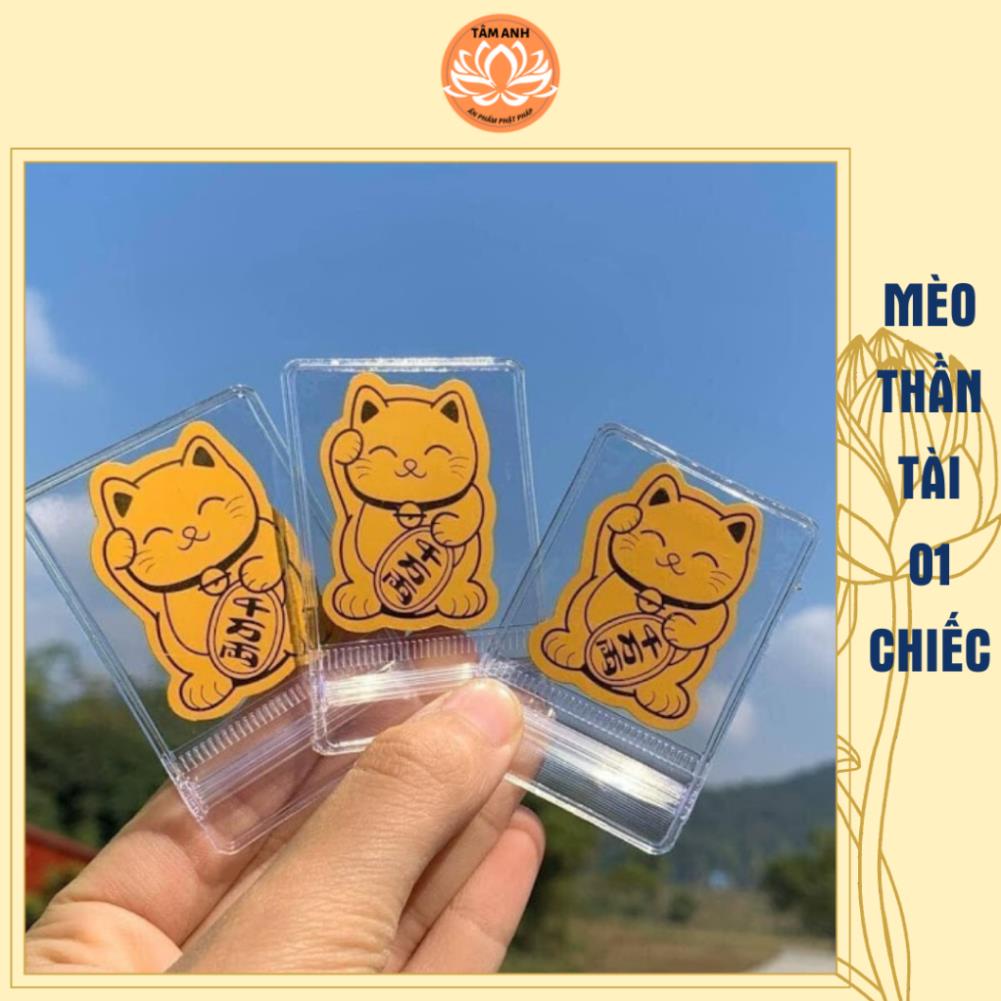 Miếng dán mèo thần tài trang trí ví, ốp điện thoại