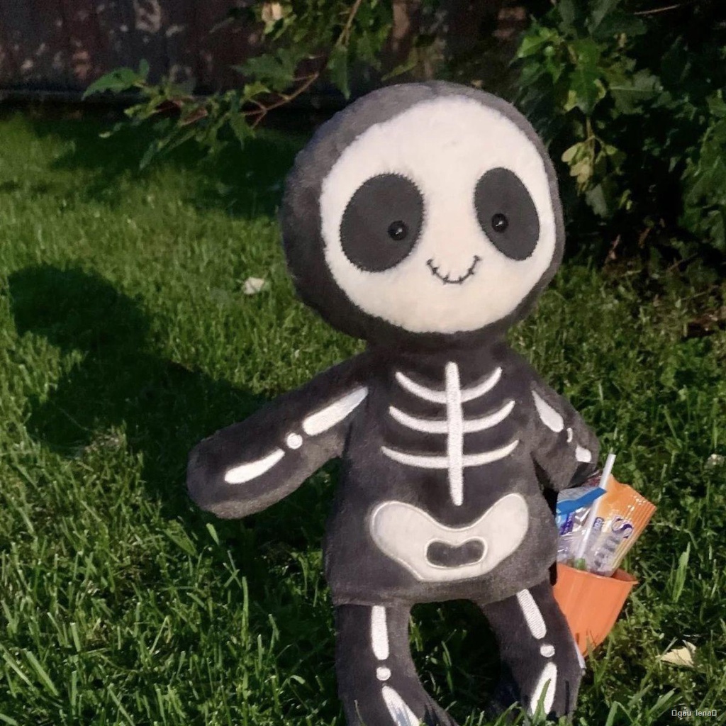 Sản phẩm mới Jellycat Skull Bob Doll đồ chơi sang trọng đồng hành với búp bê nữ dễ thương Quà tặng Giáng sinh và Hallowe