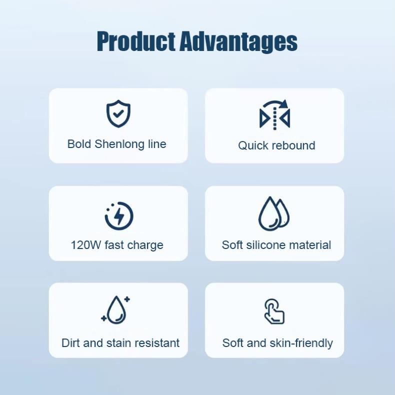 Cáp Sạc Nhanh 3 đầu Hợp Kim Kẽm 120W 6A Dây Silicone