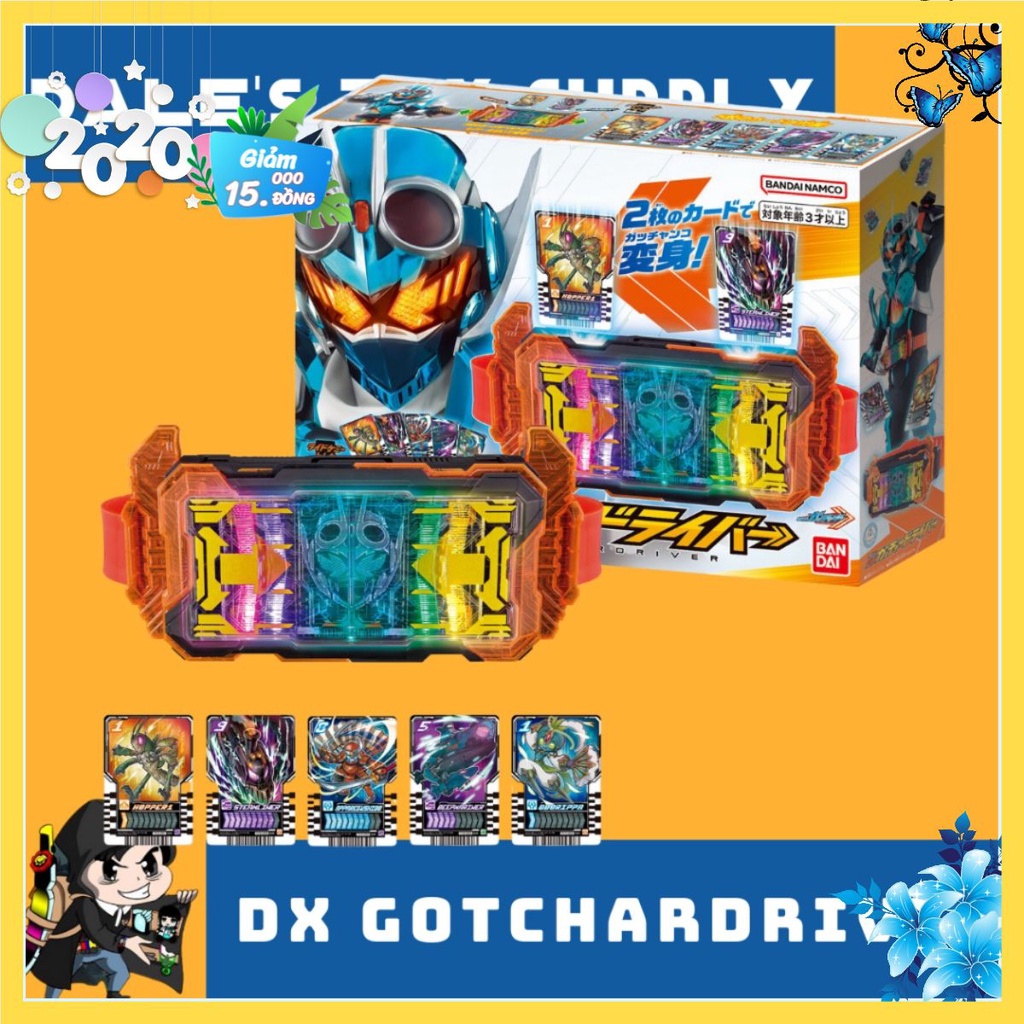Thanh lý hết BANDAI - MỚI - Đồ chơi hiệp sĩ mặt nạ Kamen Rider Gotchard DX Gotchardriver tặng kèm xe