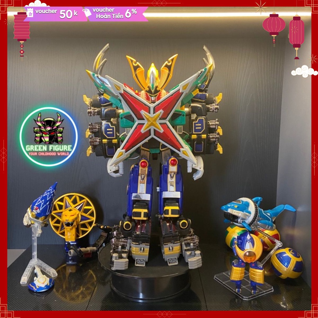 Thanh lý hết DX Hurricanger 2002 Siêu Nhân Cuồng Phong, Tam Thần, Nhị Thần Bandai Nhật Chính Hãng M có tặng xe