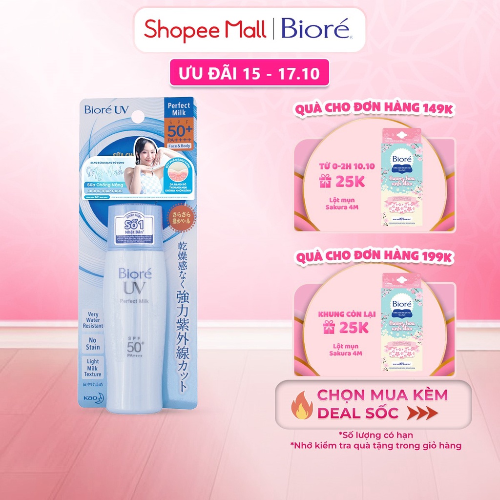 Sữa Chống Nắng Chống Thấm Nước Biore 40ml