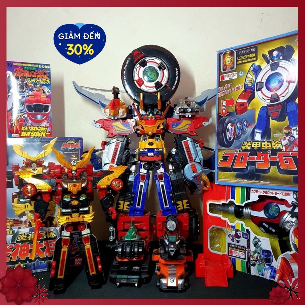 Xả hết Dx Go-onger 2008 | Đồ Chơi Siêu Nhân Cơ Động | Engine Sentai Go-onger | Bandai tặng kèm xe