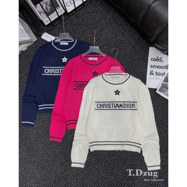 Áo len chữ D sao dài tay hàng QCL1