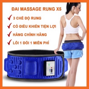 Máy Massage Rung Nóng X5, Đai massage giảm mỡ bụng hồng ngoại X5 Toàn Thân Cao Cấp