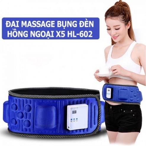 Máy Massage Rung Nóng X5, Đai massage giảm mỡ bụng hồng ngoại X5 Toàn Thân Cao Cấp
