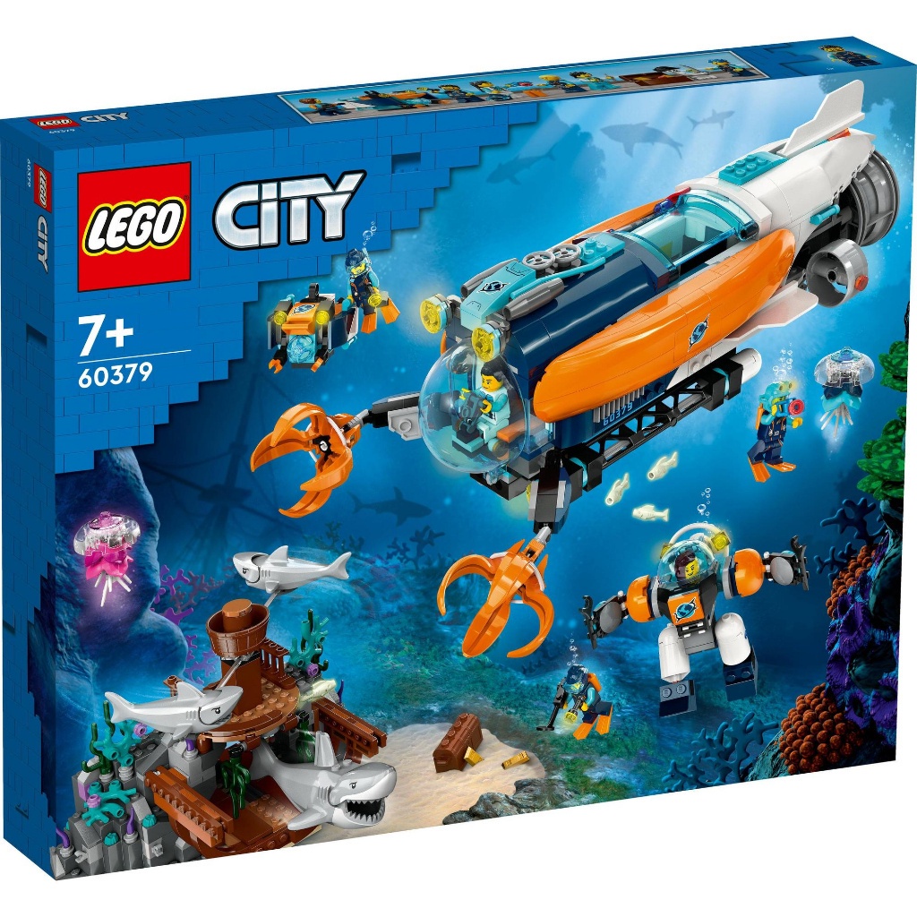 LEGO City 60379 Đồ chơi lắp ráp Tàu ngầm thám hiểm biển sâu